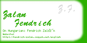 zalan fendrich business card